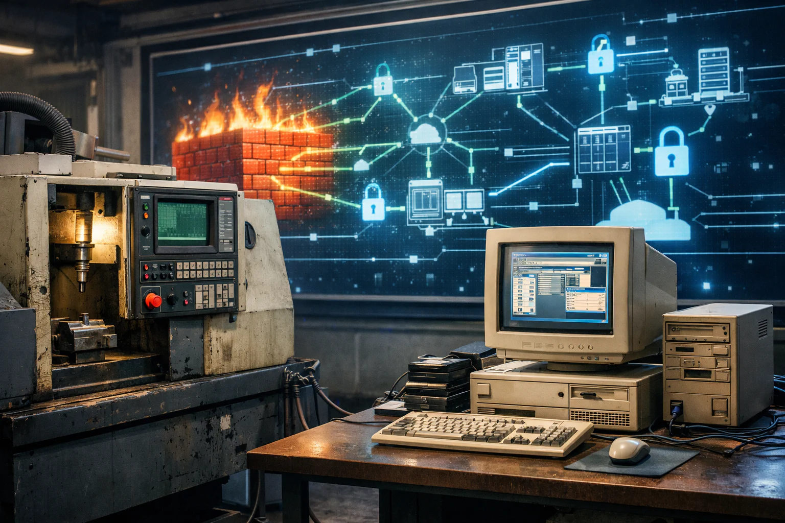 Старое компьютерное оборудование на производстве и его интеграция в новую сеть